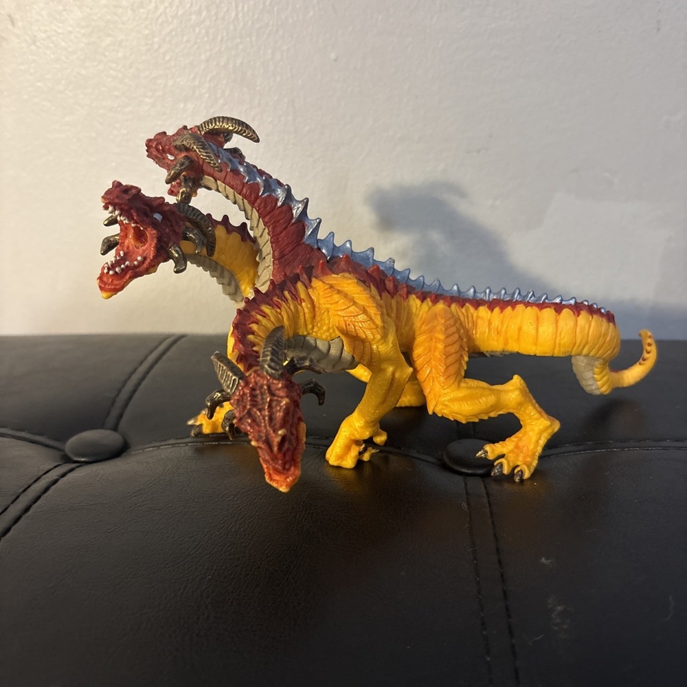FIRE Dragon Fantasy‎ Figure 3 Headed Safari Ltd 2010 Toy Read